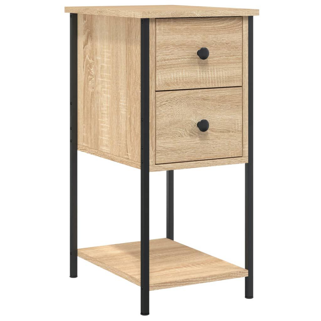 vidaXL Κομοδίνα 2 Τεμ. Sonoma Δρυς 32x42x70 εκ. από Επεξεργασμένο Ξύλο