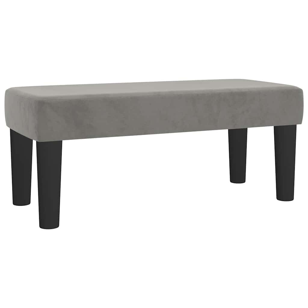 vidaXL Κρεβάτι Boxspring με Στρώμα Ανοιχτό Γκρι 120x190 εκ. Βελούδινο