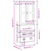 vidaXL Ντουλάπι Ψηλό VIKEN Λευκός 80x40x80 εκ. από Μασίφ Ξύλο Πεύκου
