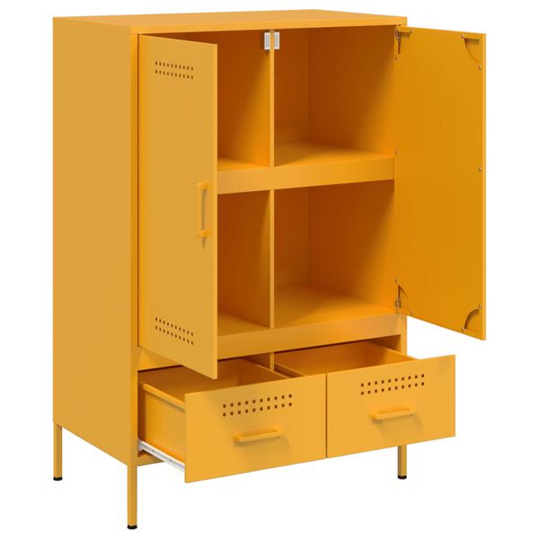 vidaXL Ντουλάπι Μουσταρδί 68x39x101,5 εκ. από Ατσάλι