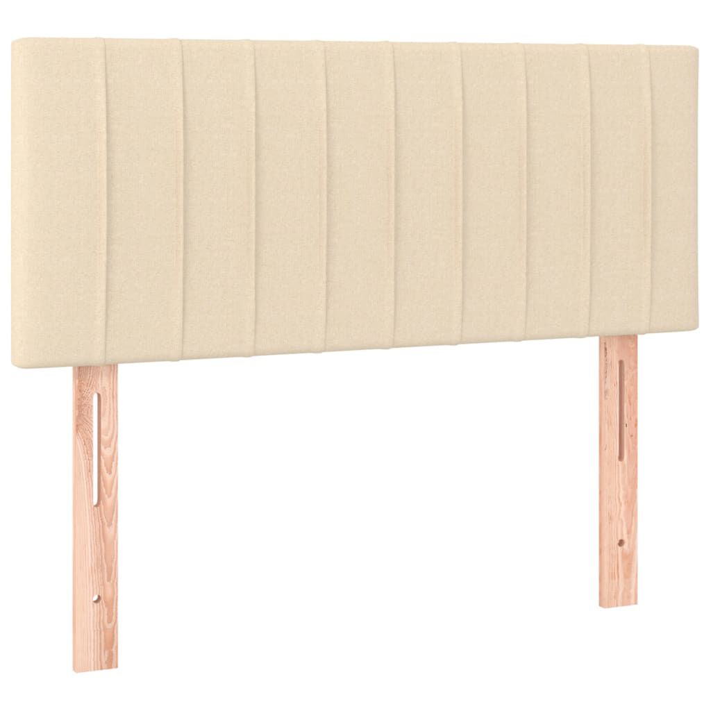 vidaXL Κρεβάτι Boxspring με Στρώμα Κρεμ 80 x 200 εκ. Υφασμάτινο