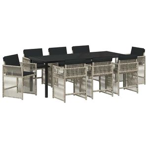 vidaXL &Sigma;έ&tau; &phi;&alpha;&gamma;&eta;&tau;&omicron;ύ &gamma;&iota;&alpha; &kappa;ή&pi;&omicron; 9 pcs &Alpha;&nu;&omicron;&iota;&chi;&tau;ό &gamma;&kappa;&rho;&iota; &sigma;&upsilon;&nu;&theta;&epsilon;&tau;&iota;&kappa;ό &rho;&alpha;&tau;ά&nu;