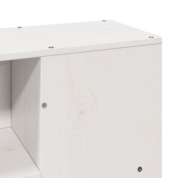 vidaXL Σκελετός Κρεβ. Χωρίς Στρώμα Λευκό 150x200 εκ Μασίφ Πεύκο