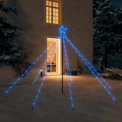 vidaXL Χριστουγ. Δέντρο από Φωτάκια Εσ/Εξ Χώρου Μπλε 2,5 μ. 400 LED