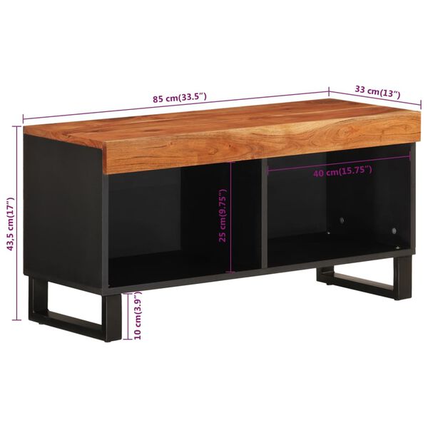 vidaXL Έπιπλο Τηλεόρασης 85 x 33 x 43,5 εκ. από Μασίφ Ξύλο Ακακίας