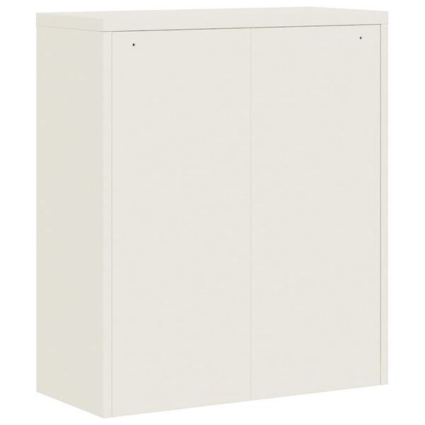 vidaXL Αρχειοθήκη Λευκή 90 x 40 x 105 εκ. από Ατσάλι