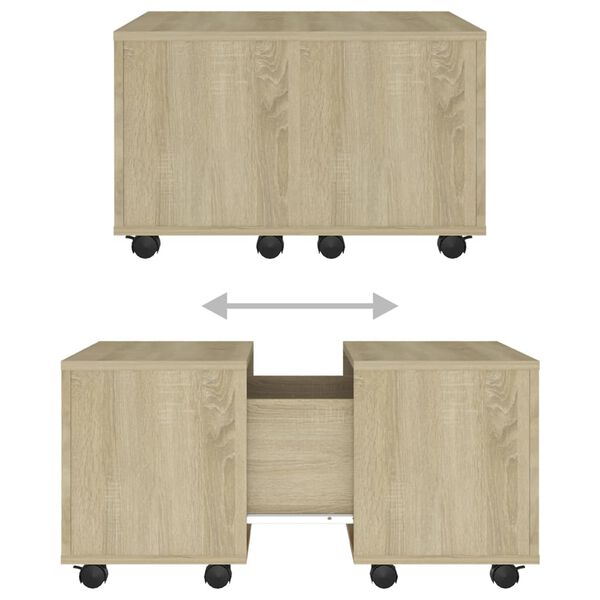 vidaXL Τραπεζάκι Σαλονιού Sonoma Δρυς 60 x 60 x 38 εκ. από Επεξ. Ξύλο