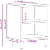 vidaXL &Nu;&tau;&omicron;&upsilon;&lambda;ά&pi;&iota; &kappa;&rho;&epsilon;&beta;&alpha;&tau;&iota;&omicron;ύ 2 pcs &Mu;&alpha;ύ&rho;&eta; &Omicron;&xi;&upsilon;ά 40 x 30 x 50 cm