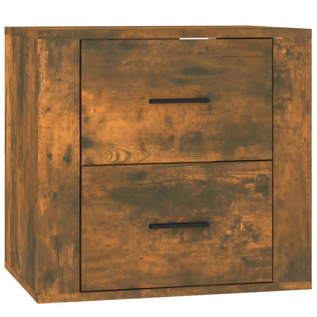 vidaXL Κομοδίνο Επιτοίχιο Καπνιστή Δρυς 50x36x47 εκ.