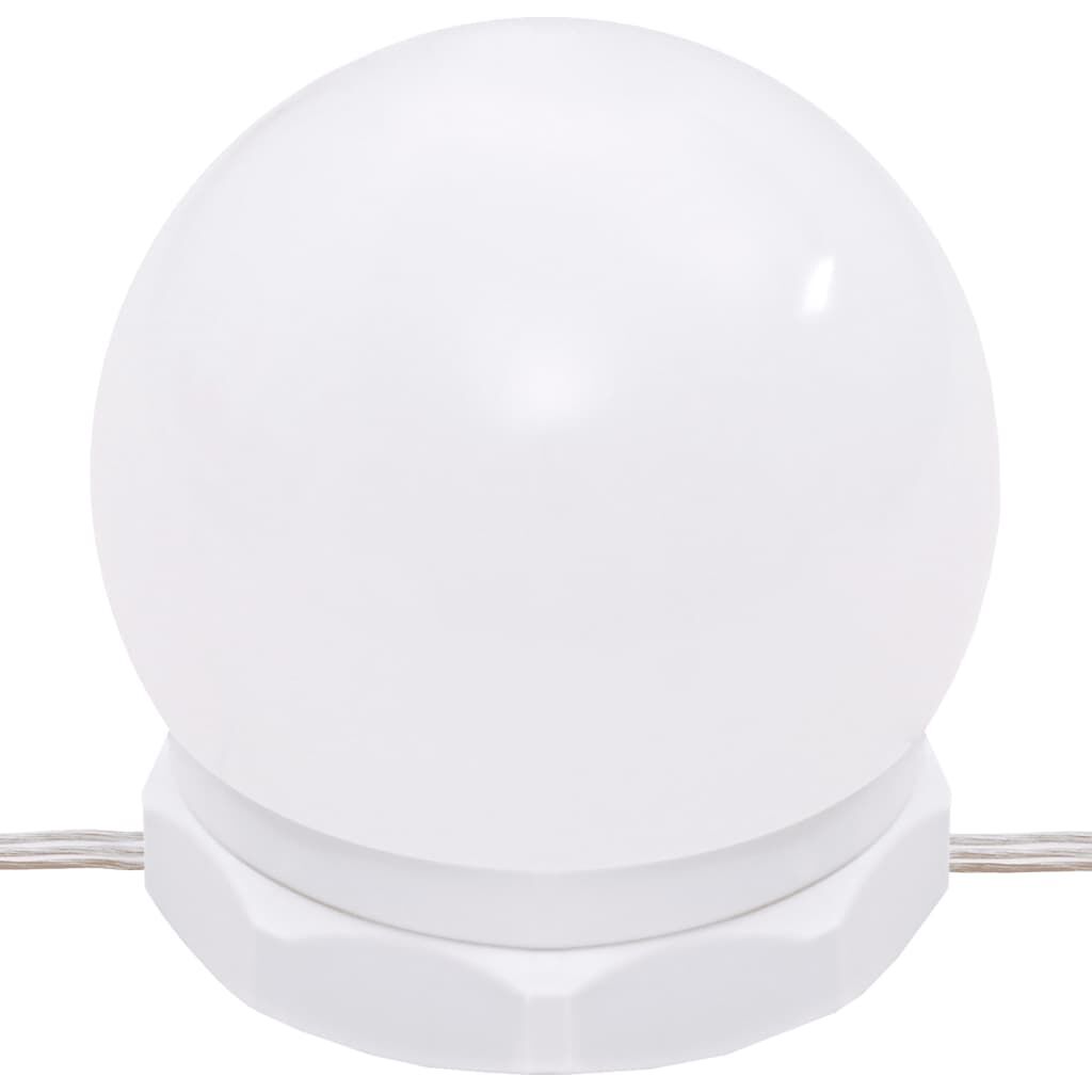 vidaXL Μπουντουάρ με LED Γυαλιστερό Λευκό 86,5x35x136 εκ.