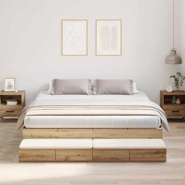 vidaXL Κρεβάτι Αποθήκευσης Artisan Oak 180x200 εκ.