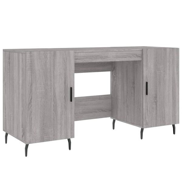 vidaXL Γραφείο Γκρι Sonoma 140 x 50 x 75 εκ. από Επεξεργασμένο Ξύλο