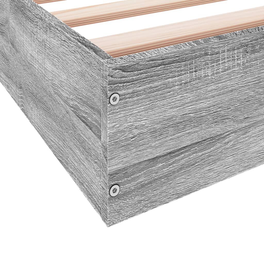 vidaXL Πλαίσιο Κρεβατιού Γκρι Sonoma 75x190 εκ. Επεξεργασμένο Ξύλο