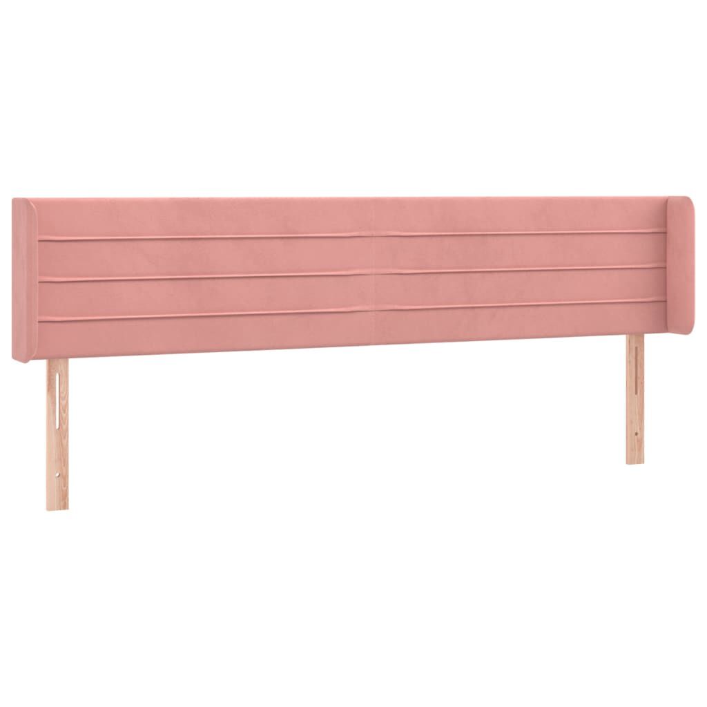vidaXL Κεφαλάρι με Πτερύγια Ροζ 183x16x78/88 εκ. Βελούδινο