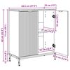 vidaXL Πλαϊνό γραφείο Μαύρο 69.5 x 33 x 82 εκ. Επεξεργασμένο ξύλο
