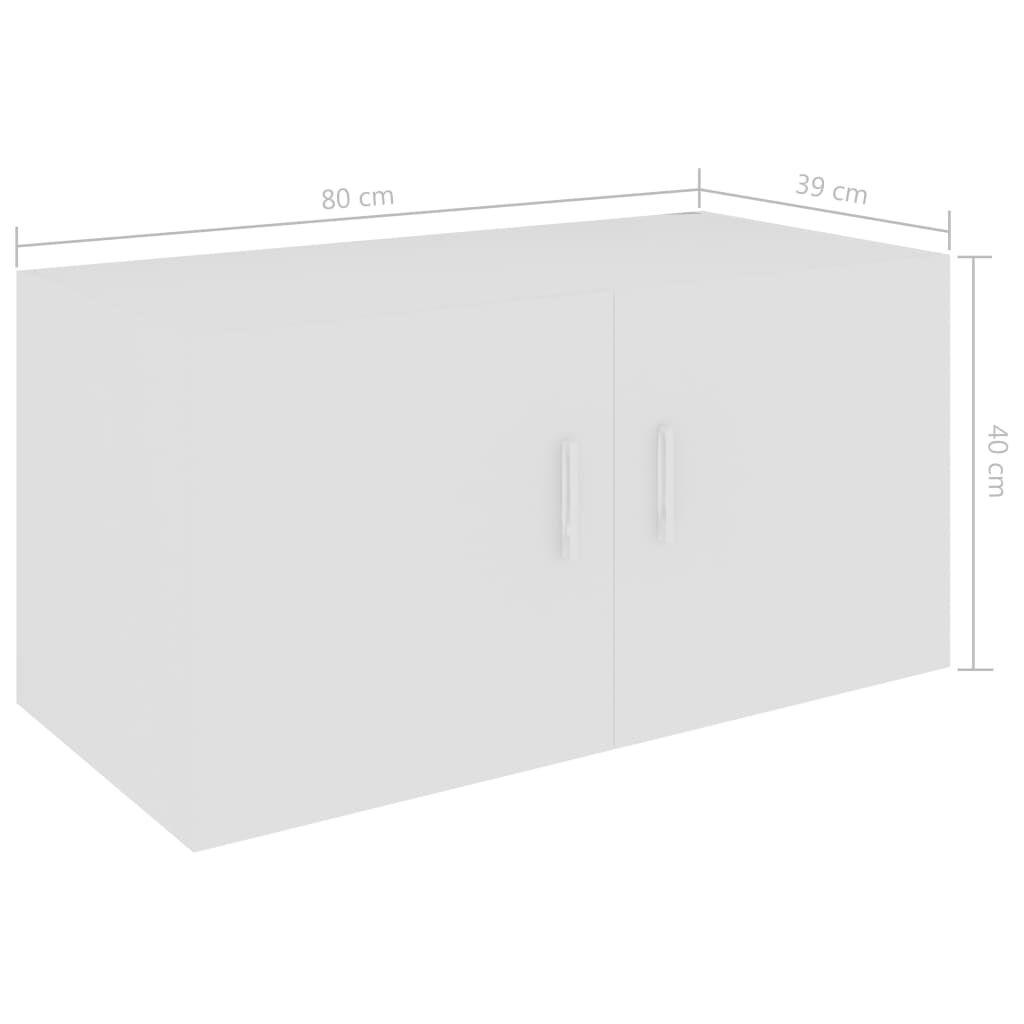vidaXL Ντουλάπι Επιτοίχιο Λευκό 80 x 39 x 40 εκ. από Επεξ. Ξύλο