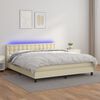vidaXL &Kappa;&rho;&epsilon;&beta;ά&tau;&iota; Boxspring &mu;&epsilon; &Sigma;&tau;&rho;ώ&mu;&alpha; & LED &Kappa;&rho;&epsilon;&mu; 180x200 &epsilon;&kappa;. &Sigma;&upsilon;&nu;&theta;. &Delta;έ&rho;&mu;&alpha;