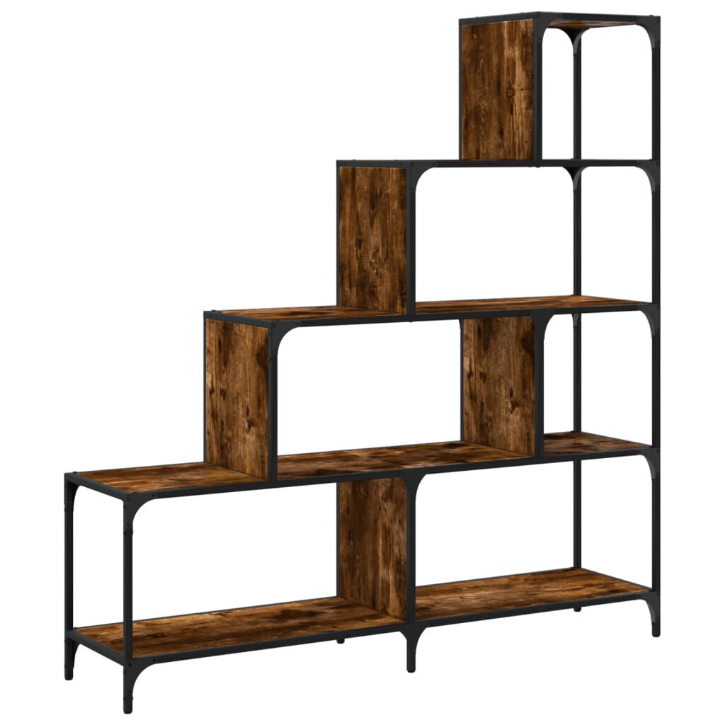 vidaXL Βιβλιοθήκη Σκάλα 4 Ράφια Καπν. Δρυς 139x33,5x149 εκ. Επεξ. Ξύλο