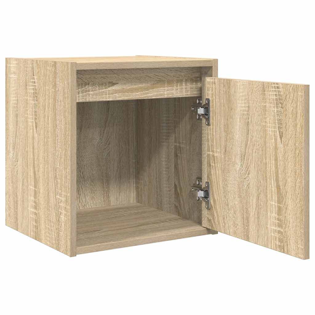 vidaXL Κομοδίνα Επιτοίχια 2 τεμ. Sonoma Δρυς 38x34x40 εκ.