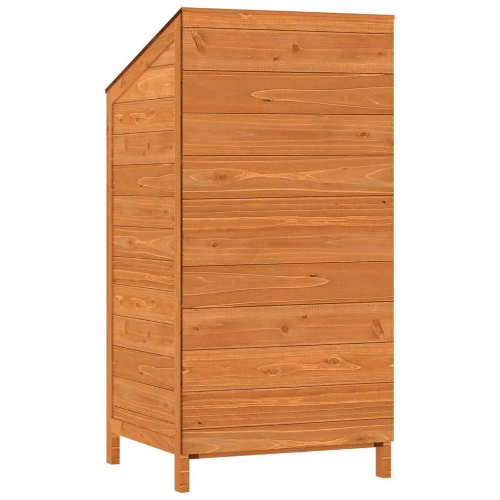vidaXL Αποθήκη Κήπου Καφέ 55 x 52 x 112 εκ. από Μασίφ Ξύλο Ελάτης