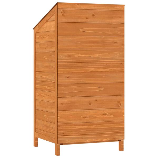 vidaXL Αποθήκη Κήπου Καφέ 55 x 52 x 112 εκ. από Μασίφ Ξύλο Ελάτης