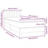vidaXL &Kappa;&rho;&epsilon;&beta;ά&tau;&iota; Boxspring &mu;&epsilon; &Sigma;&tau;&rho;ώ&mu;&alpha; & LED &Sigma;&kappa;&omicron;ύ&rho;&omicron; &Pi;&rho;ά&sigma;&iota;&nu;&omicron; 100x210&epsilon;&kappa;. &Beta;&epsilon;&lambda;&omicron;ύ&delta;&iota;&nu;&omicron;