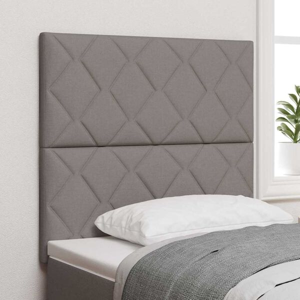 vidaXL Κεφαλάρι με φώτα λωρίδας LED με κεφαλάρι Taupe 100 cm ύφασμα