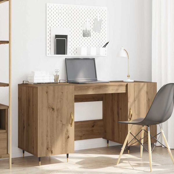 vidaXL Γραφείο artisan δρυς 140 x 50 x 75 εκ. Επεξεργασμένο ξύλο