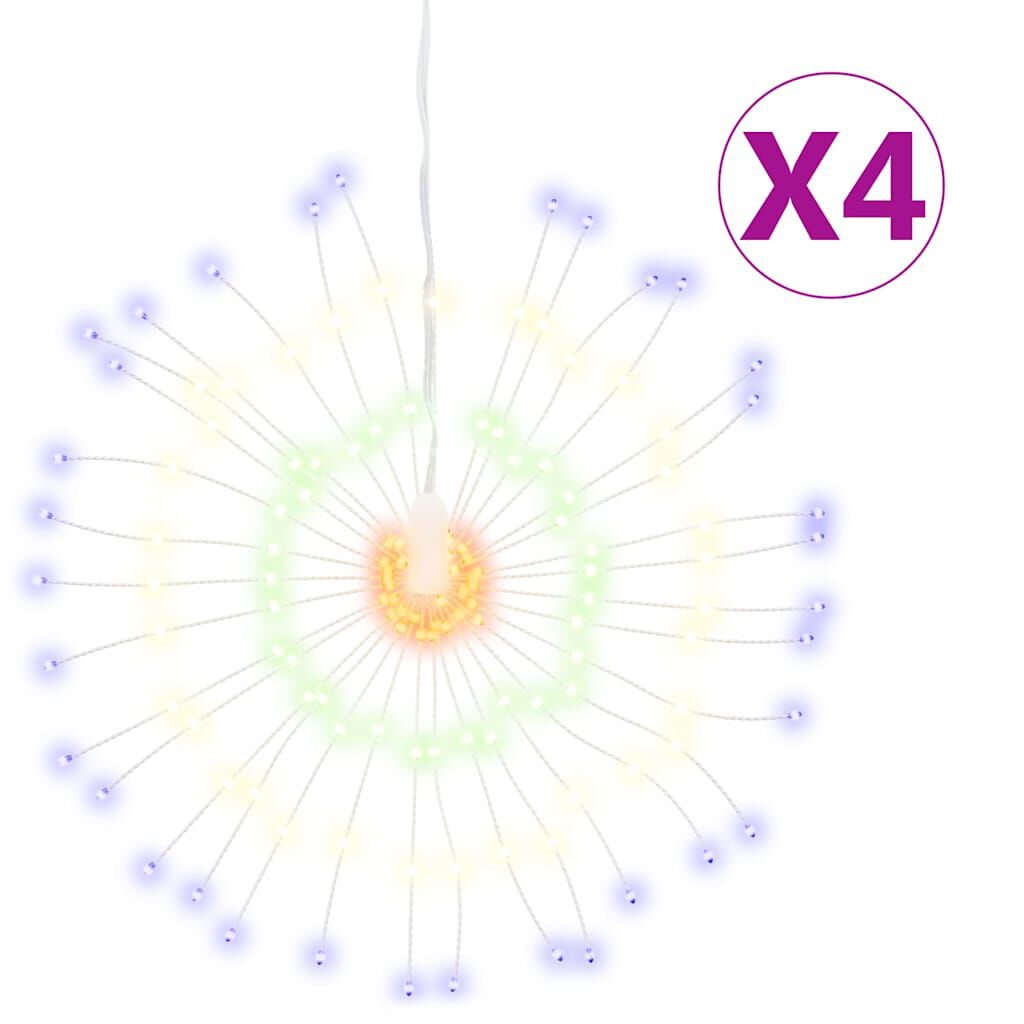 vidaXL Φωτάκια Χριστουγεννιάτικα 4 Τεμ. 140 LED Πολύχρωμα 17 εκ.