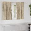 vidaXL Κουρτίνα με κουρτίνες 2 pcs Κρεμ 140 x 140 cm Βελούδο