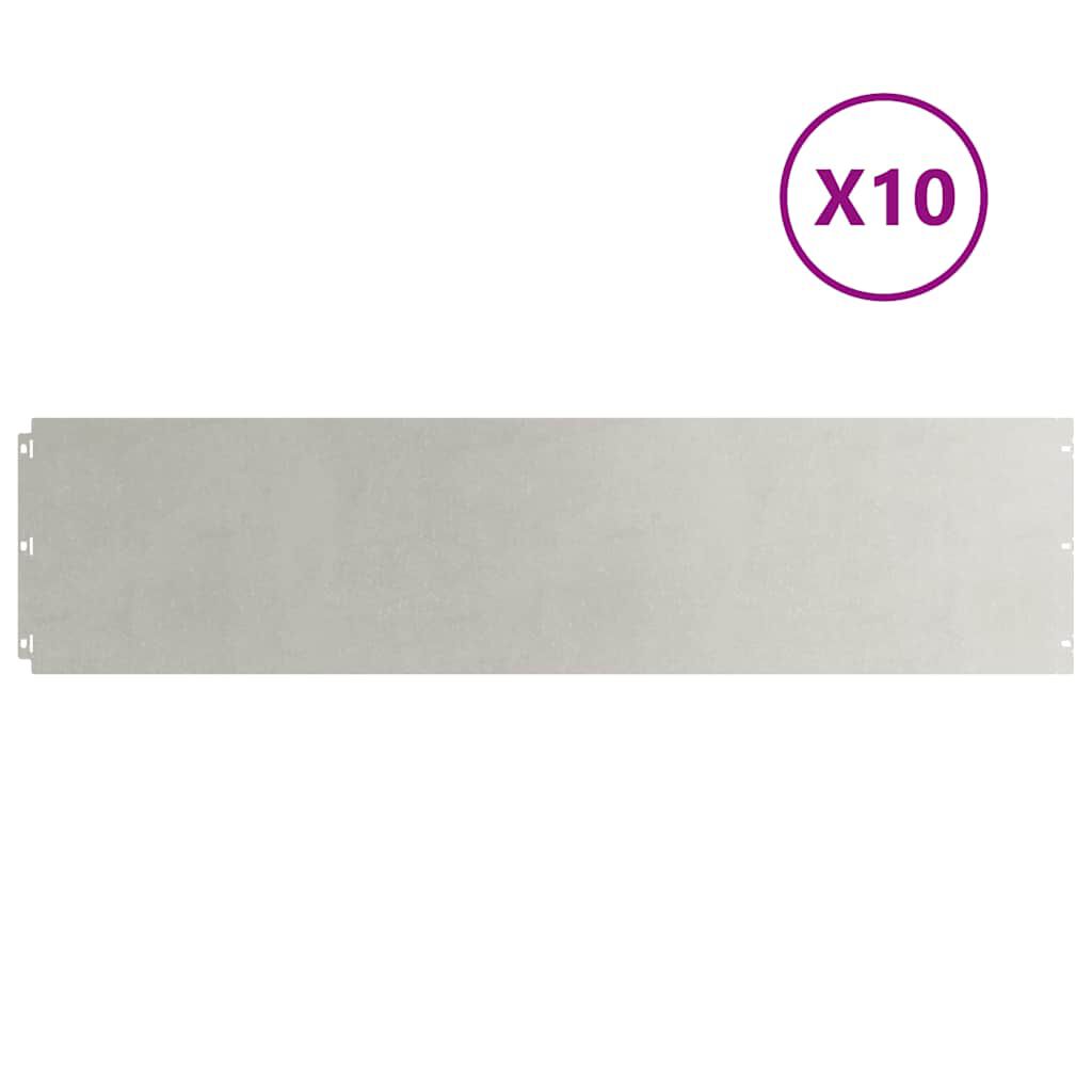 vidaXL Περιφράξεις γκαζόν 10 τεμάχια 25x103 cm από ανοξείδωτο ατσάλι