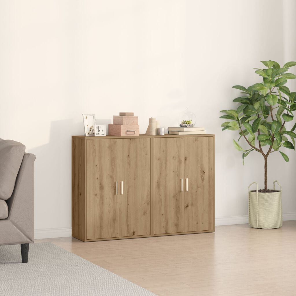 vidaXL Μπουφέ 2 τεμάχια Δρυς 60x31x84 εκ. Επεξεργασμένο Ξύλο
