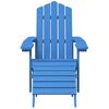 vidaXL Καρέκλα Κήπου Adirondack με Υποπόδιο Γαλάζιο από HDPE