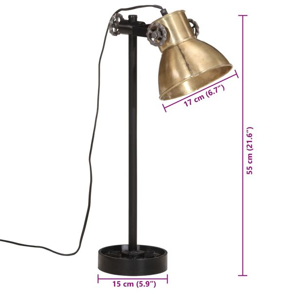 vidaXL Φωτιστικό Οροφής 25 W Αντικέ Ορείχαλκος 15x15x55 εκ. Ε27
