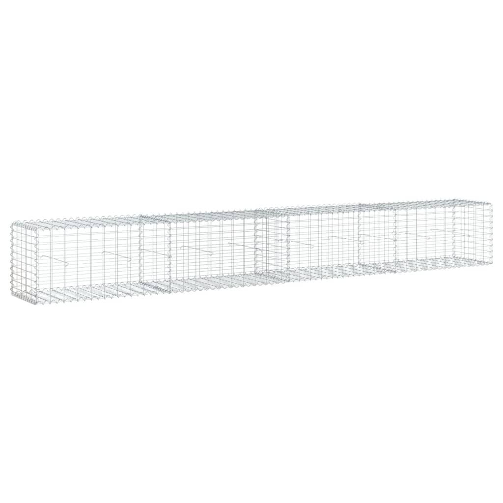 vidaXL Συρματοκιβώτιο με Κάλυμμα 400x50x50 εκ. από Γαλβανισμένο Χάλυβα