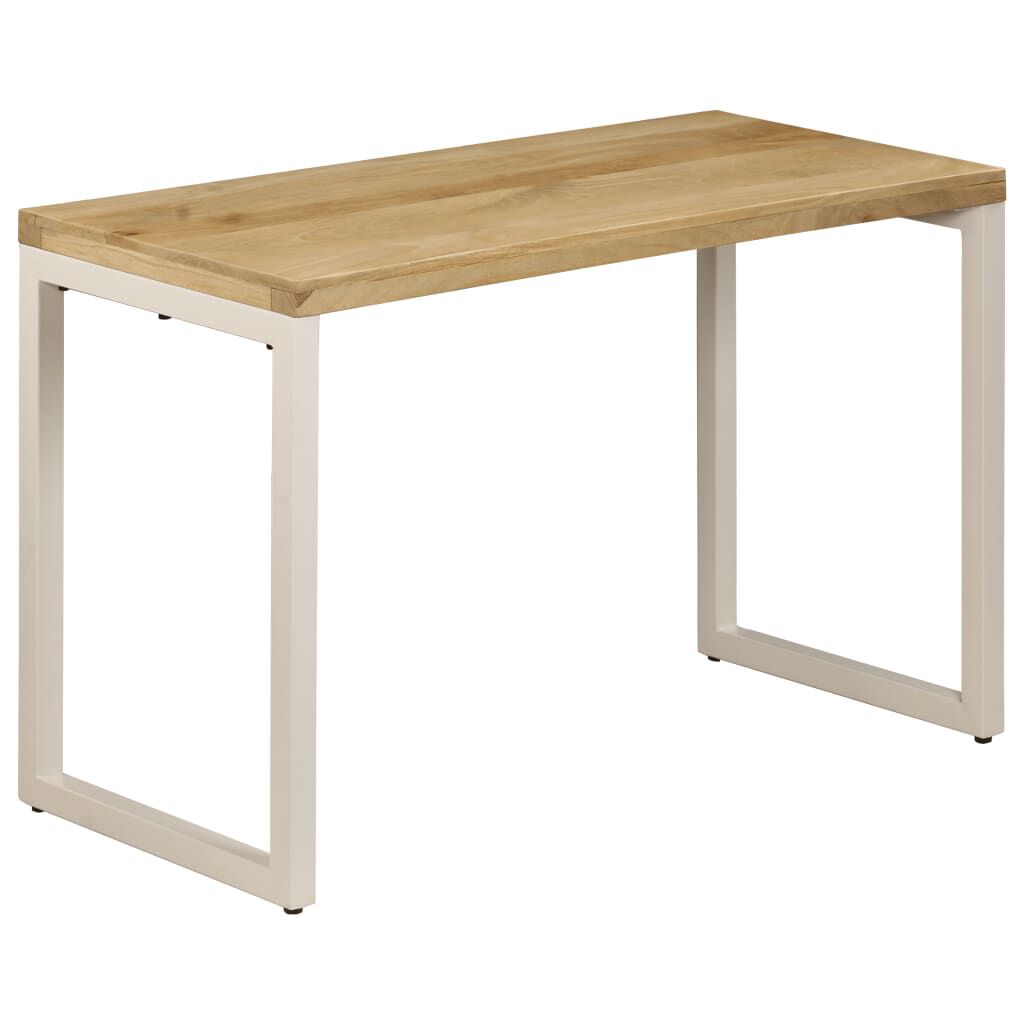 vidaXL Τραπεζαρία 115 x 55 x 76 εκ. από Μασίφ Ξύλο Μάνγκο και Ατσάλι
