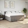 vidaXL &Kappa;&rho;&epsilon;&beta;ά&tau;&iota; Boxspring &mu;&epsilon; &Sigma;&tau;&rho;ώ&mu;&alpha; Taupe 180x200 &epsilon;&kappa;. &Upsilon;&phi;&alpha;&sigma;&mu;ά&tau;&iota;&nu;&omicron;