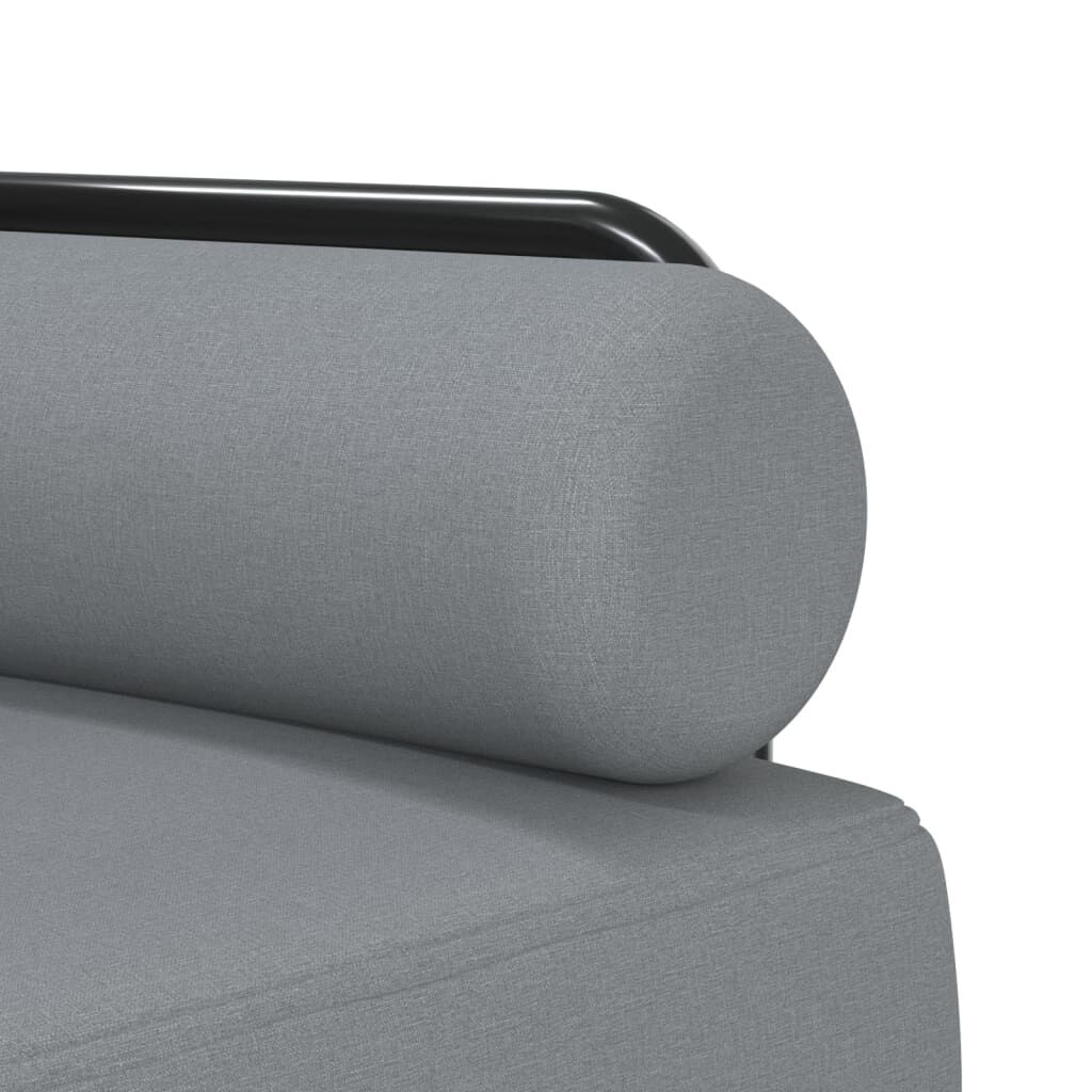 vidaXL Καναπές Κρεβάτι Γωνιακός Αν. Γκρι 260x140x70 εκ. Υφασμάτινος