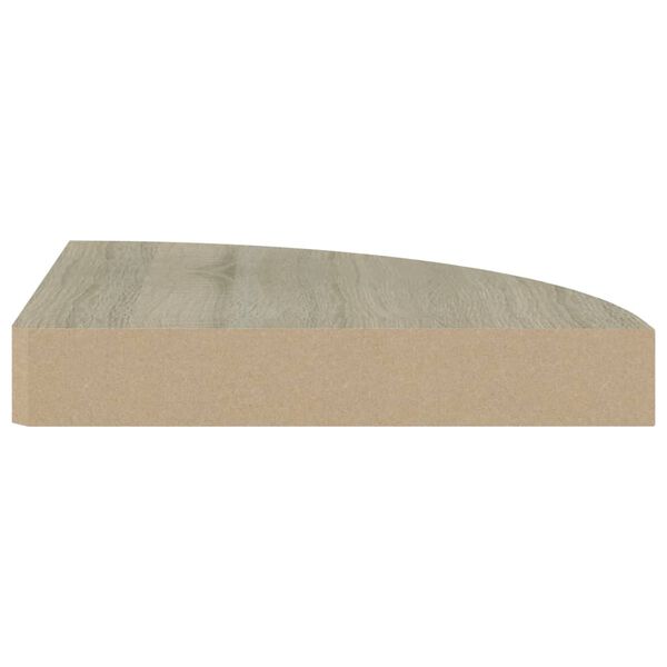 vidaXL Ράφια Τοίχου 2 τεμ. Χρώμα Δρυός 25x25x3,8 εκ. από MDF