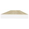 vidaXL Ράφια Τοίχου 2 τεμ. Δρυς/Λευκό 80x23,5x3,8 εκ. MDF