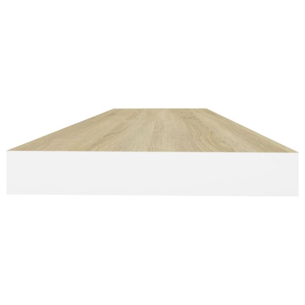 vidaXL Ράφια Τοίχου 2 τεμ. Δρυς/Λευκό 80x23,5x3,8 εκ. MDF