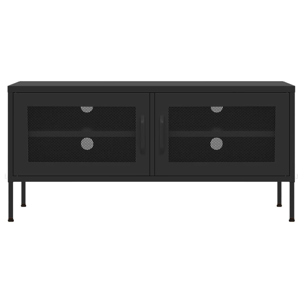 vidaXL Έπιπλο Τηλεόρασης Μαύρο 105x35x50 εκ. από Ατσάλι