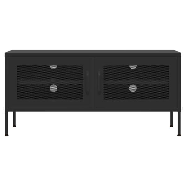 vidaXL Έπιπλο Τηλεόρασης Μαύρο 105x35x50 εκ. από Ατσάλι