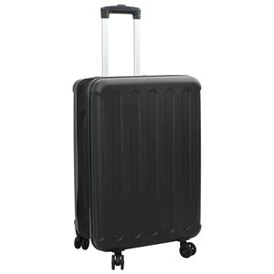 vidaXL Βαλίτσα με κλειδαριά Μαύρο 34 x 23 x 55.5 εκ. ΑΒΣ Πλαστικό