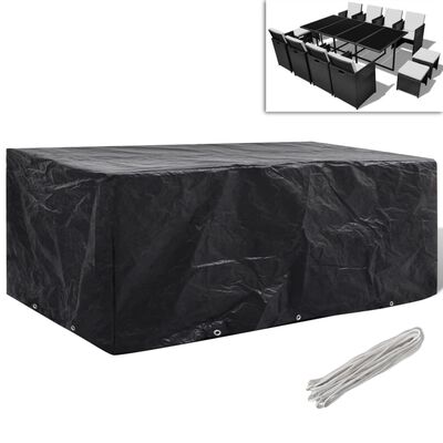 vidaXL Κάλυμμα Επίπλων Κήπου με 8 Κρίκους 229 x 113 x 73 εκ.