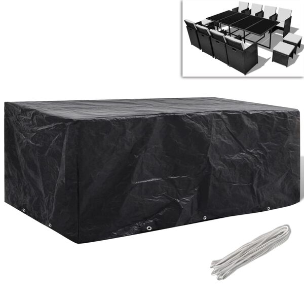 vidaXL Κάλυμμα Επίπλων Κήπου με 8 Κρίκους 229 x 113 x 73 εκ.