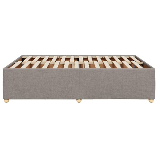 vidaXL Σκελετός Κρεβατιού Χωρίς Στρώμα Taupe 140x200 εκ. Υφασμάτινο
