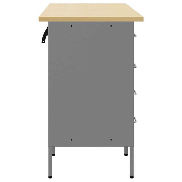 vidaXL Ντουλάπα Εργασίας 3 pcs Μαύρο και Γκρι 150 x 55 x 85 εκ