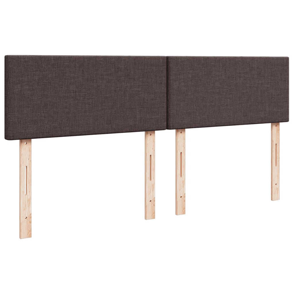 vidaXL Κρεβάτι Boxspring με Στρώμα Σκούρο Καφέ 180x200 εκ Υφασμάτινο