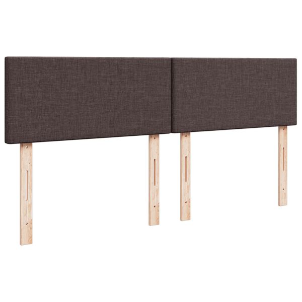 vidaXL Κρεβάτι Boxspring με Στρώμα Σκούρο Καφέ 180x200 εκ Υφασμάτινο